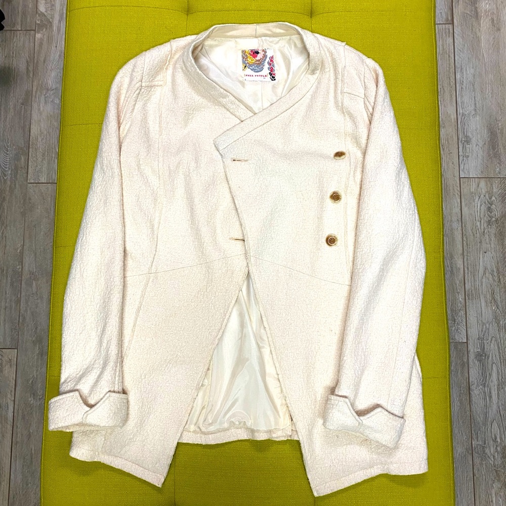 Free People Cream Blazer